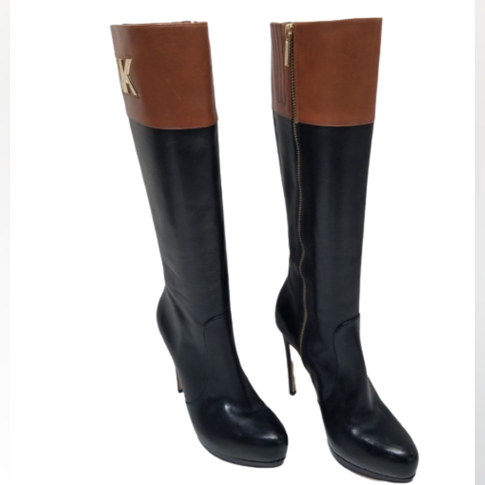 NWOT Michael Kors Two-tone Hayley Leather Boots